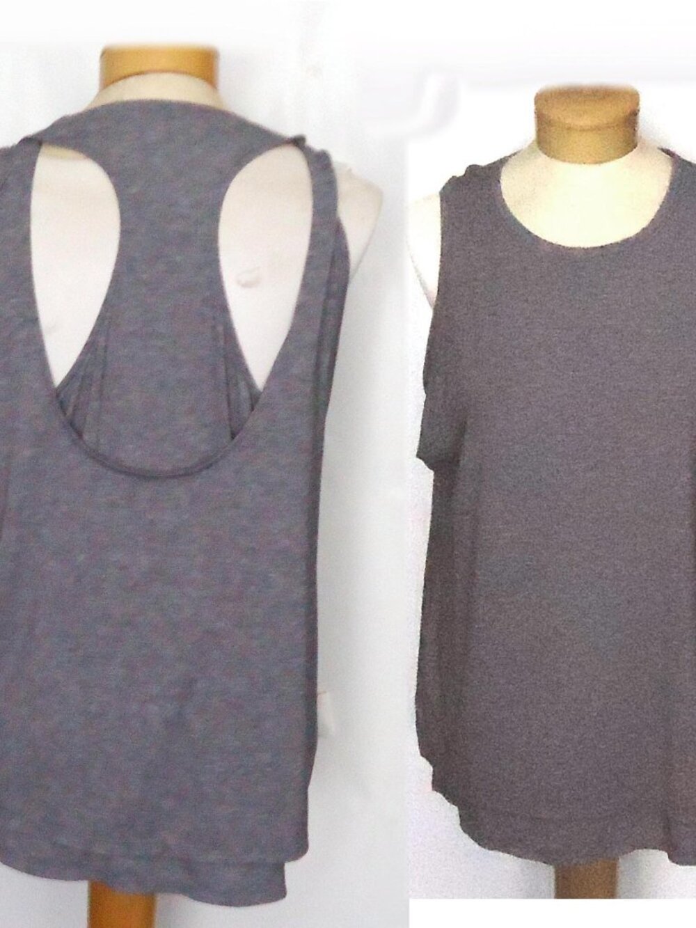 Athleta Essence Tank Top Double Layer size L Gray